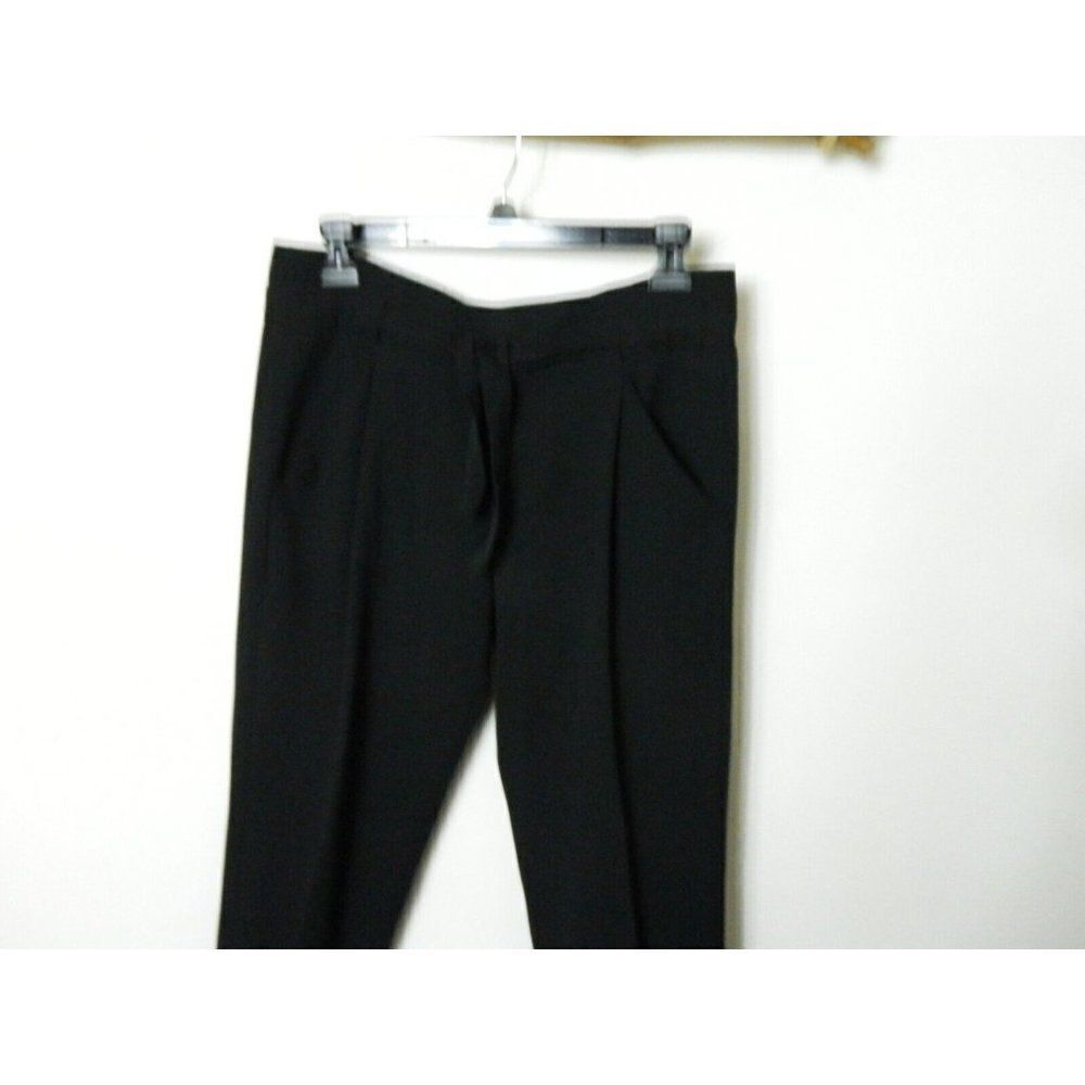 VINCE Pants Women's Black High Waisted Paper Bag Tie Cropped Pockets Size 4 - Picture 6 of 11